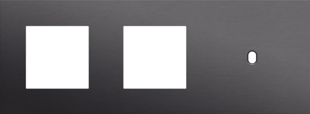 Plaque trpl h71 pr 2 fct + commut smpl,niko toggle alu black brushed Niko Toggle