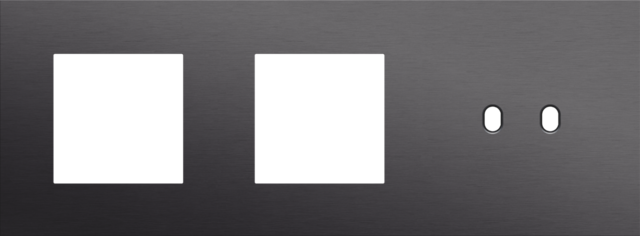 Plaque trpl h71 pr 2 fct + commut dbl,niko toggle alu black brushed Niko Toggle
