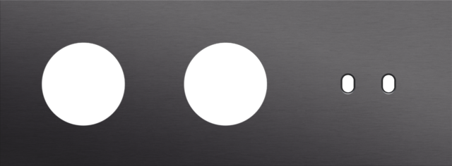 Plaque triple h71 pr 2 prises + 1 commut dbl,niko toggle alu black brushed Niko Toggle