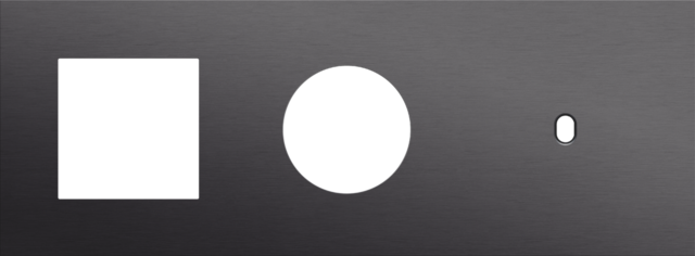 Plaque trpl h71 pr fct + prise + commut smpl,niko toggle alu black brushed Niko Toggle