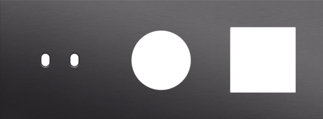 Plaque trpl h71 pr commut dbl + prise,niko toggle alu black brushed Niko Toggle