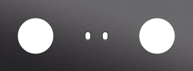 Plaque trpl h71 pr prise + commut dbl + prise,niko toggle alu black brushed Niko Toggle