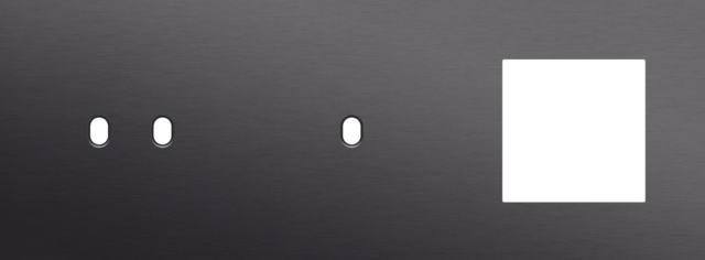 Plaque trpl h71 pr commut dbl + commut smpl + fct,niko toggle alu black brushed Niko Toggle