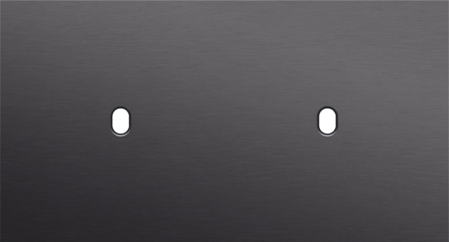 Plaque dbl h71 pr 2 commut smpl,niko toggle alu black brushed Niko Toggle