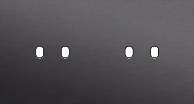 Plaque dbl h71pr 2 commut dbl ,niko toggle niko toggle alu black brushed Niko Toggle
