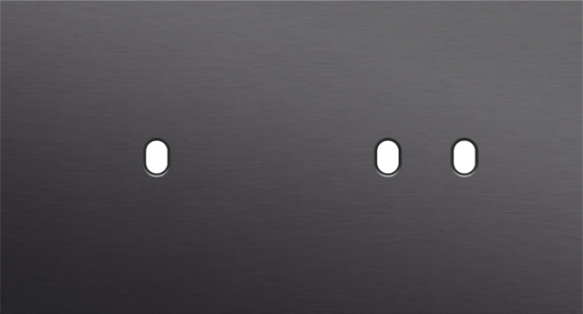 Plaque dbl h71 pr 1 commut smpl + 1 commut dbl,niko toggle alu black brushed Niko Toggle