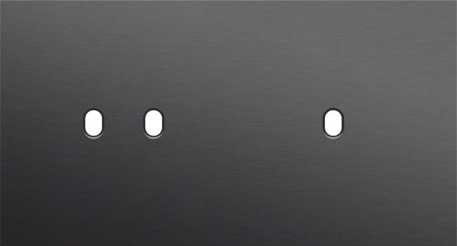 Plaque dbl h71 pr 1 commut dbl + 1 commut smpl,niko toggle alu black brushed Niko Toggle