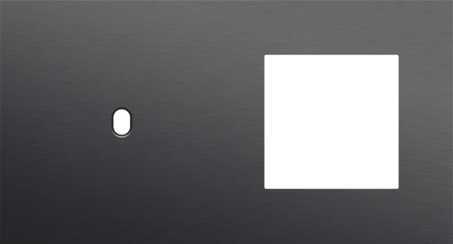 Plaque dbl h71 pr commut smpl + fct,niko toggle alu black brushed Niko Toggle