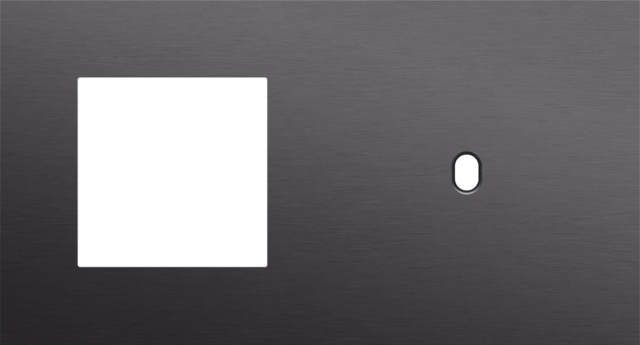 Plaque dbl h71 pr commut smpl + fct,niko toggle alu black brushed Niko Toggle