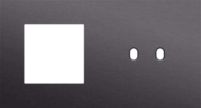 Plaque dbl h71 pr fct + commut dbl,niko toggle alu black brushed Niko Toggle