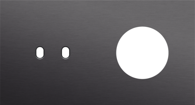 Plaque dbl h71 pr 1 commut dbl + 1 prise,niko toggle alu black brushed Niko Toggle