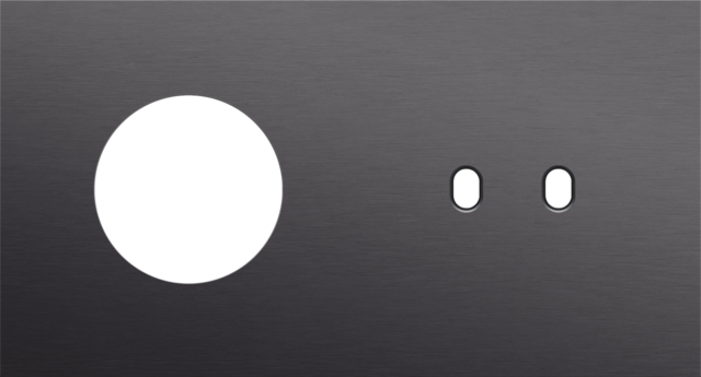 Plaque dbl h71 pr 1 prise + 1 commut dbl,niko toggle alu black brushed Niko Toggle