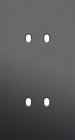 Plaque dbl v71pr 2 commut dbl ,niko toggle niko toggle alu black brushed Niko Toggle