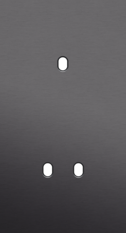 Plaque dbl v71 pr 1 commut smpl + 1 commut dbl,niko toggle alu black brushed Niko Toggle