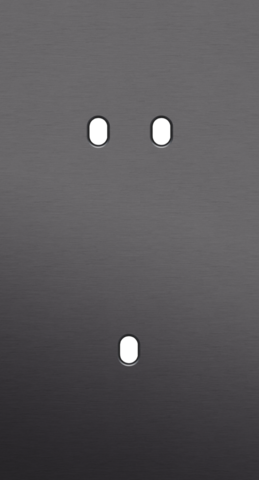 Plaque dbl v71 pr 1 commut dbl + 1 commut smpl,niko toggle alu black brushed Niko Toggle