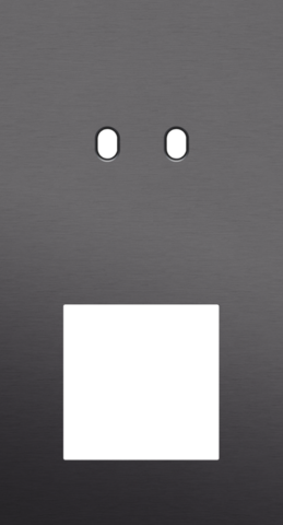 Plaque dbl v71 pr commut dbl + fct,niko toggle alu black brushed Niko Toggle