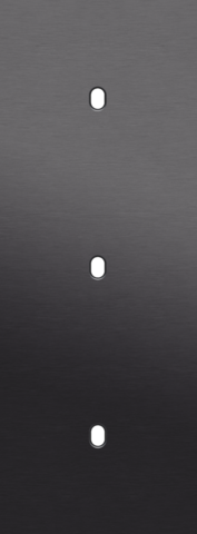 Plaque triple v71 pr 3 commut smpl,niko toggle alu black brushed Niko Toggle