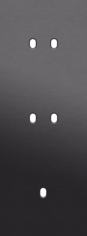 Plaque trpl v71 pr 2 commut dbl + commut smpl,niko toggle alu black brushed Niko Toggle