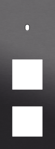 Plaque trpl v71 pr commut smpl + fct,niko toggle alu black brushed Niko Toggle