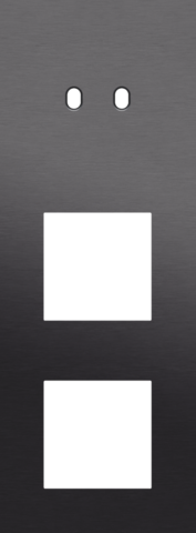 Plaque trpl v71 pr commut dbl + fct,niko toggle alu black brushed Niko Toggle