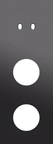 Plaque trpl v71 pr commut dbl + 2 prises,niko toggle alu black brushed Niko Toggle