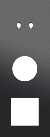 Plaque trpl v71 pr commut dbl + prise,niko toggle alu black brushed Niko Toggle