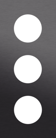 Plaque triple 60 pr 1 prise,niko r&t alu black brushed