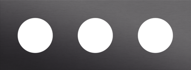 Plaque triple 71 pr 1 prise,niko r&t alu black brushed