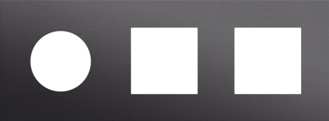 Plaque trpl h71 pr prise + 2 fct,niko r&t alu black brushed