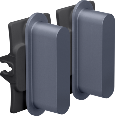 Ensemble niko rocker pour des fonctions d'interrupteur double alu blue grey brushed Niko Rocker