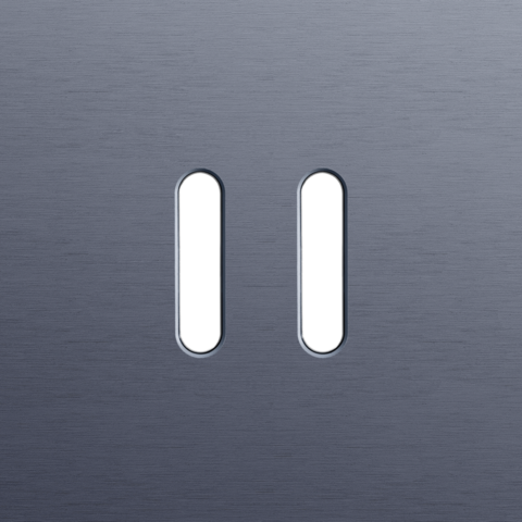 Plaque smpl pr 1 commut dbl,niko rocker alu blue grey brushed Niko Rocker