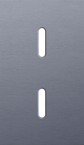 Plaque dbl v60 pr 2 commut smpl,niko rocker alu blue grey brushed Niko Rocker