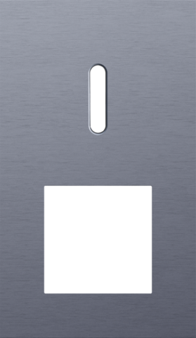 Plaque dbl v60 pr commut smpl + fct,niko rocker alu blue grey brushed Niko Rocker