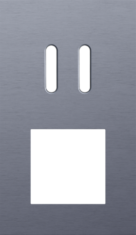 Plaque dbl v60 pr commut dbl + fct,niko rocker alu blue grey brushed Niko Rocker