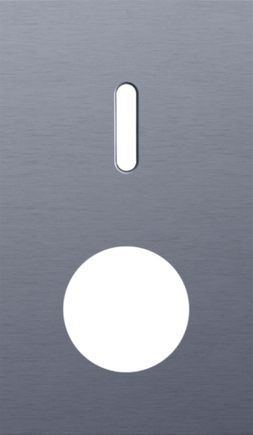 Plaque dbl v60 pr commut smpl + prise,niko rocker alu blue grey brushed Niko Rocker