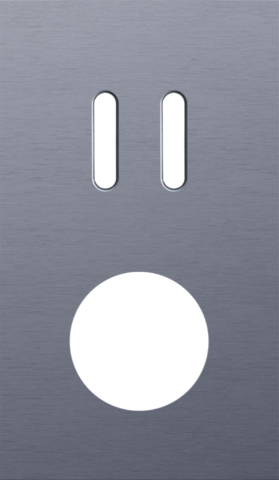 Plaque dbl v60 pr commut dbl + prise,niko rocker alu blue grey brushed Niko Rocker