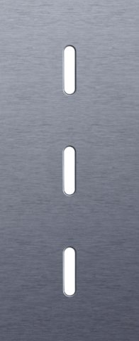 Plaque triple v60 pr 3 commut smpl,niko rocker alu blue grey brushed Niko Rocker