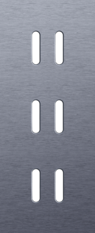 Plaque triple v60 pr 3 commut dbl,niko rocker alu blue grey brushed Niko Rocker