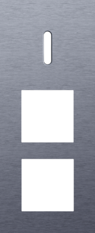 Plaque trpl v60 pr commut smpl + 2 fct,niko rocker alu blue grey brushed Niko Rocker