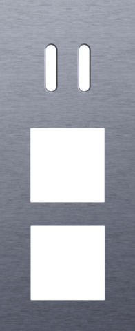 Plaque trpl v60 pr commut dbl + 2 fct,niko rocker alu blue grey brushed Niko Rocker