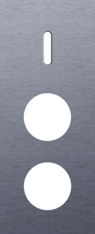 Plaque trpl v60 pr commut smpl + 2 prises,niko rocker alu blue grey brushed Niko Rocker