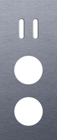 Plaque trpl v60 pr commut dbl + 2 prises,niko rocker alu blue grey brushed Niko Rocker