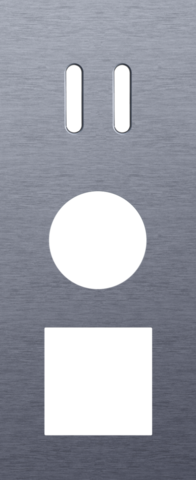 Plaque trpl v60 pr commut dbl + prise + fct,niko rocker alu blue grey brushed Niko Rocker