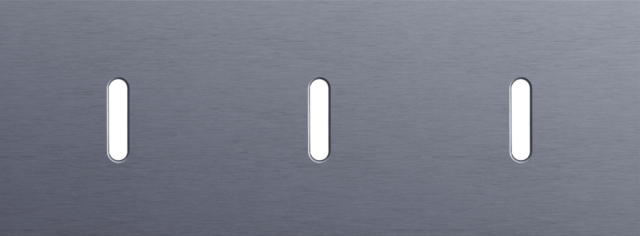 Plaque trpl h71 pr 3 commut smpl,niko rocker alu blue grey brushed Niko Rocker