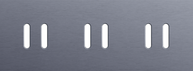 Plaque triple h71 pr 3 commut dbl,niko rocker alu blue grey brushed Niko Rocker