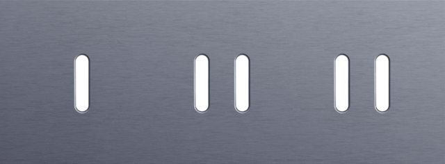 Plaque trpl h71 pr commut smpl + 2 commut dbl,niko rocker alu blue grey brushed Niko Rocker