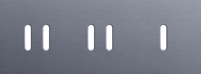 Plaque trpl h71 pr 2 commut dbl + commut smpl,niko rocker alu blue grey brushed Niko Rocker