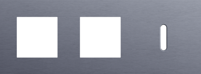 Plaque trpl h71 pr 2 fct + commut smpl,niko rocker alu blue grey brushed Niko Rocker