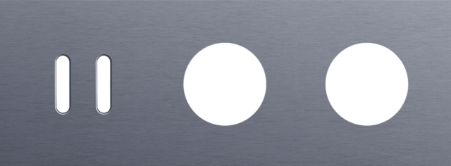 Plaque triple h71 pr 1 commut dbl + 2 prises,niko rocker alu blue grey brushed Niko Rocker