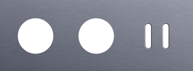 Plaque triple h71 pr 2 prises + 1 commut dbl,niko rocker alu blue grey brushed Niko Rocker